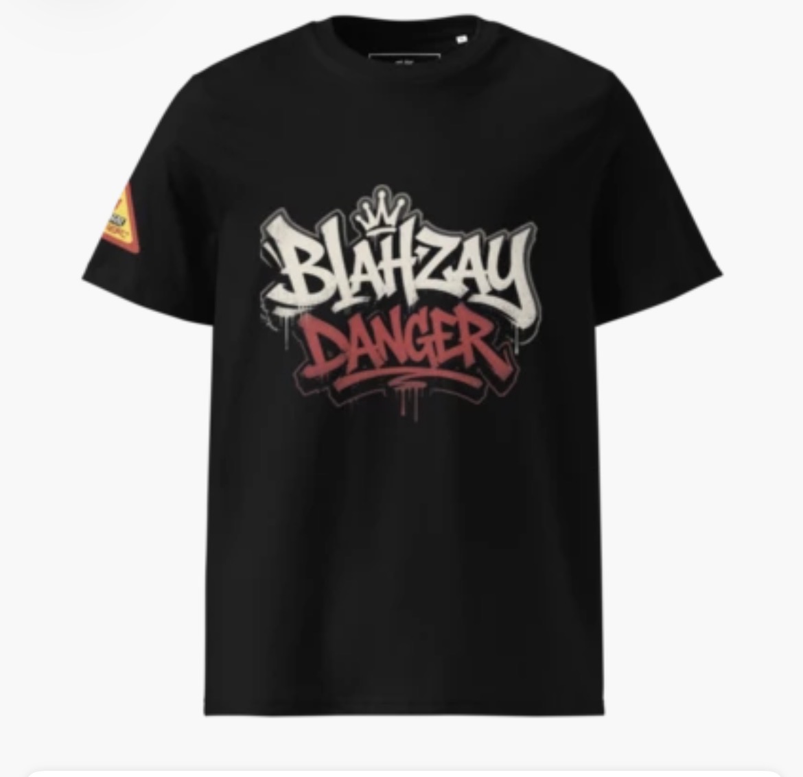 Blahzay Danger tee — black front print